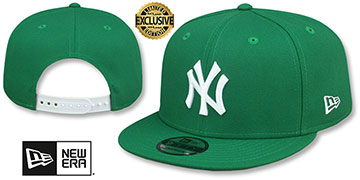 Yankees 'TEAM-BASIC SNAPBACK' Kelly Green-White Hat by New Era